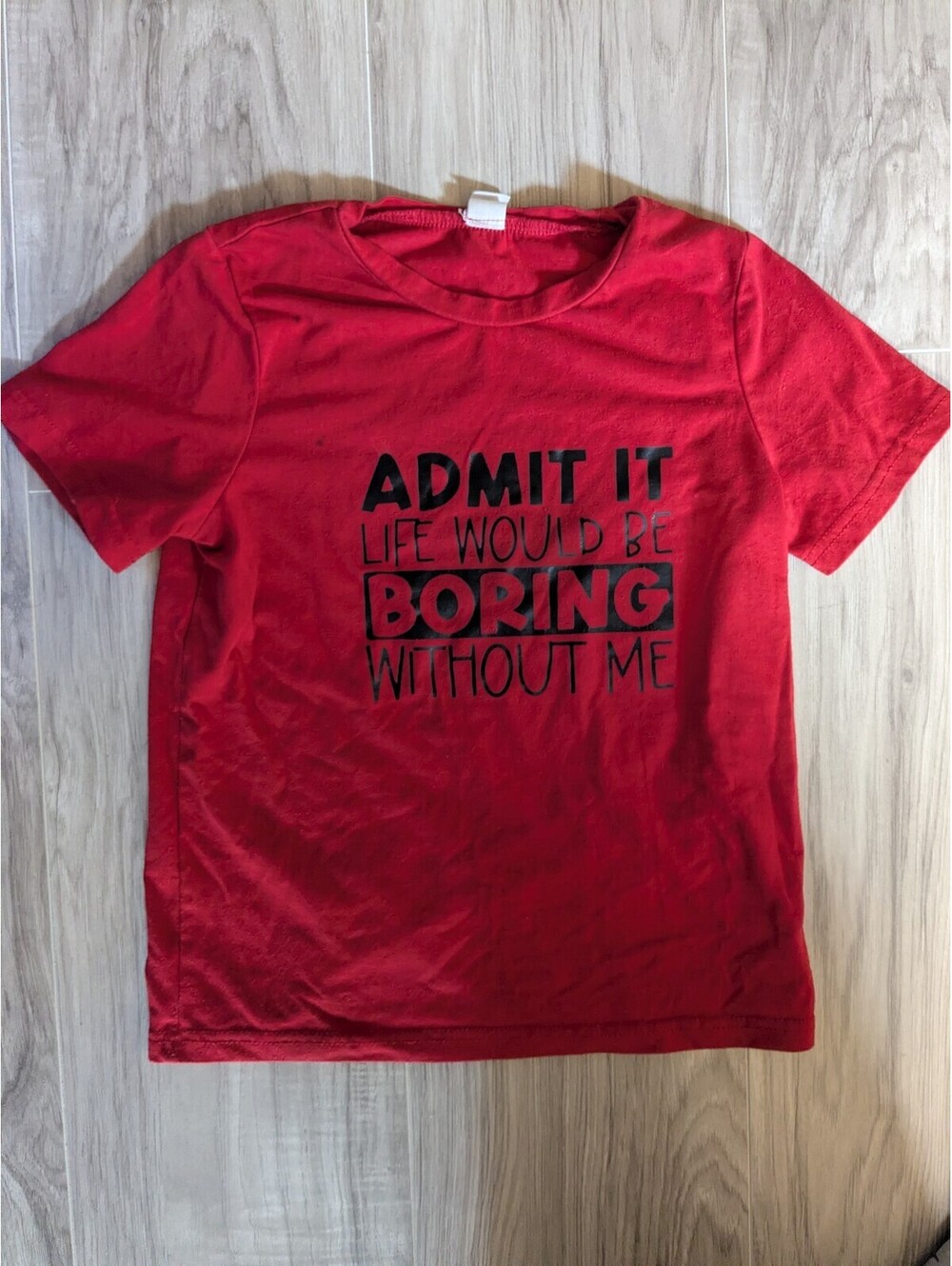 7y kids shirt red